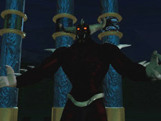 The Dark Entity reshapes Mortanius' flesh into a demonic form