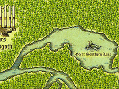The Great Southern Lake as it appears on a Blood Omen map
