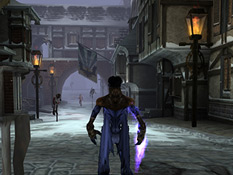 The snow-covered village of Uschtenheim in Soul Reaver 2