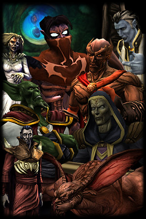 A montage of characters from Legacy of Kain: Defiance (2003)